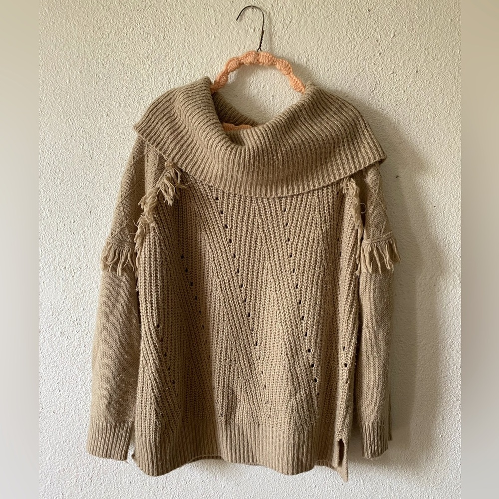 Knox Rose Boho Knitted Cowl Neck Sweater Size XL